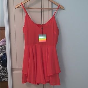Orange/Coral Romper